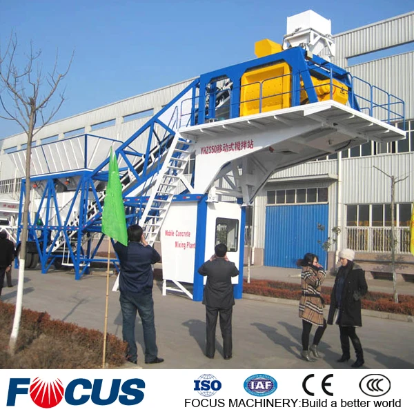 75m3/h portable ready mix concrete batching plant price