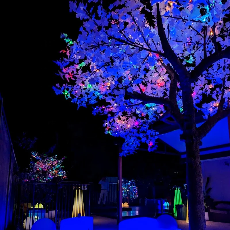 Наружный садовый декоративный уличный пейзаж, Рождественская вечеринка, Цветочная лампа, 14 футов, RGB DMX, светодиодная гирлянда