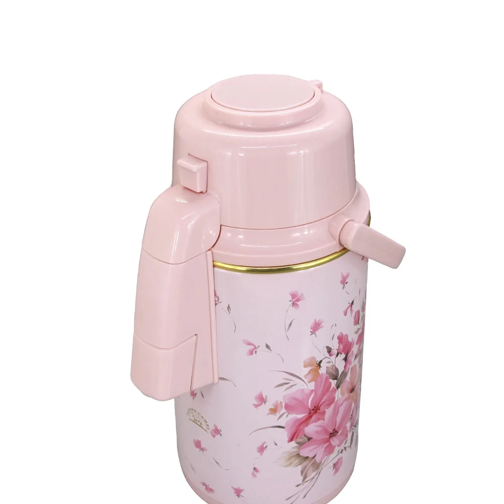 coffee thermos 3l coffee shop print glass liner metal pump airpot