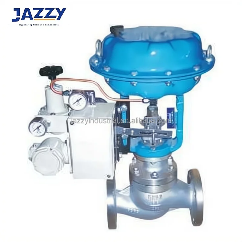 JAZZY DIN Bellows Globe Valve Long Type Non-Rising Pneumatic Diaphragm Single Seat Adjusting Valve Bellows seal Globe Valve