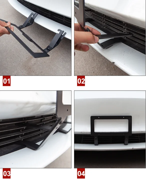 Подходит для рамки номерного знака Tesla model 3/Y/рамки переднего без пробивки отверстий/Кронштейн