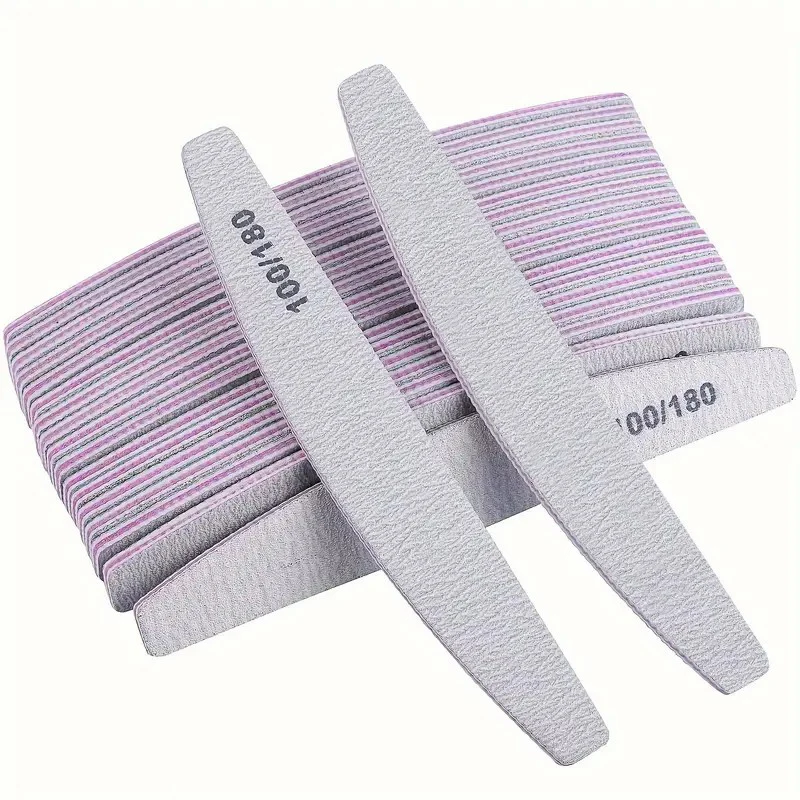 Emery Board Nail File Manufacturer Half Moon Nail File Washable Zebra Nail Files 100 180