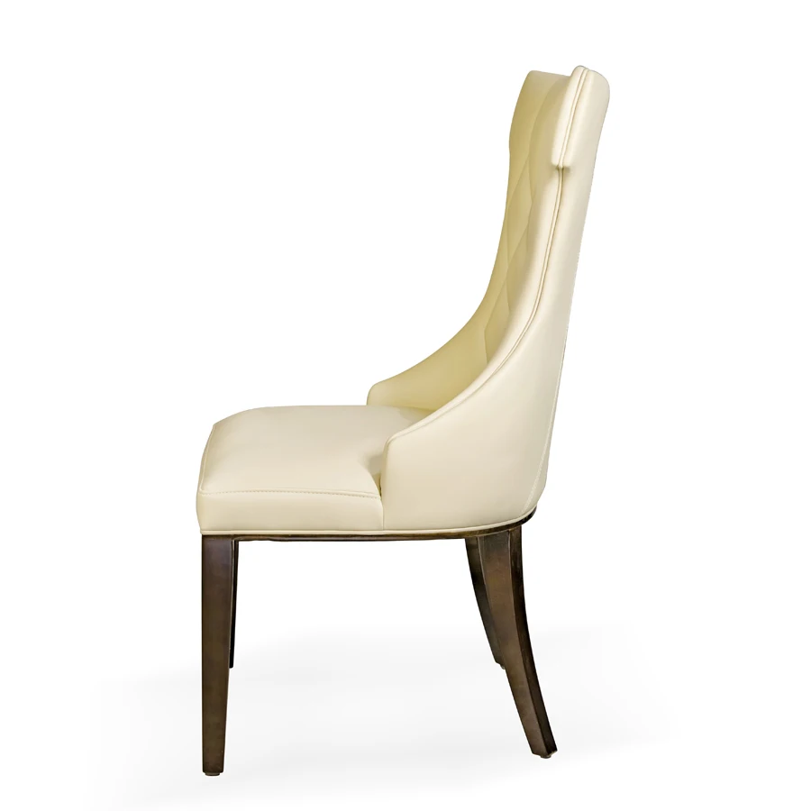 Velvet Home Dining Chair Set Chrome Plating Upholstered Wooden Furniture Dining Room Foam Enclosed