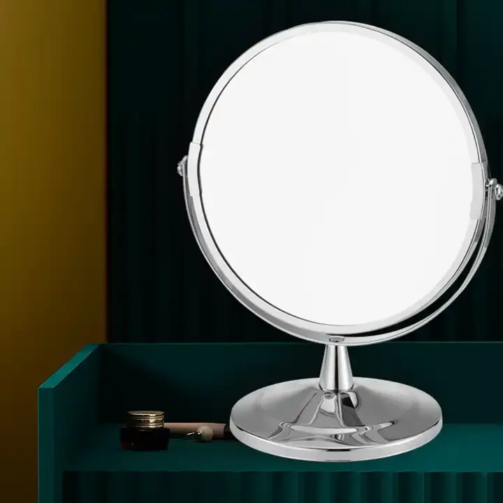 10 X увеличительное зеркало для макияжа на круглой подставке столешницы туалетного столика спальни и ванной комнаты без стойки двухсторонняя