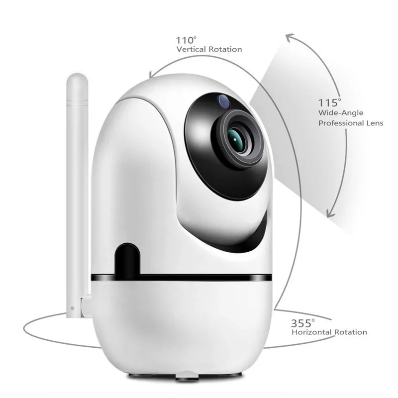  Новый детский монитор HD1080P Беспроводная камера ночного видения с двухсторонней камерой