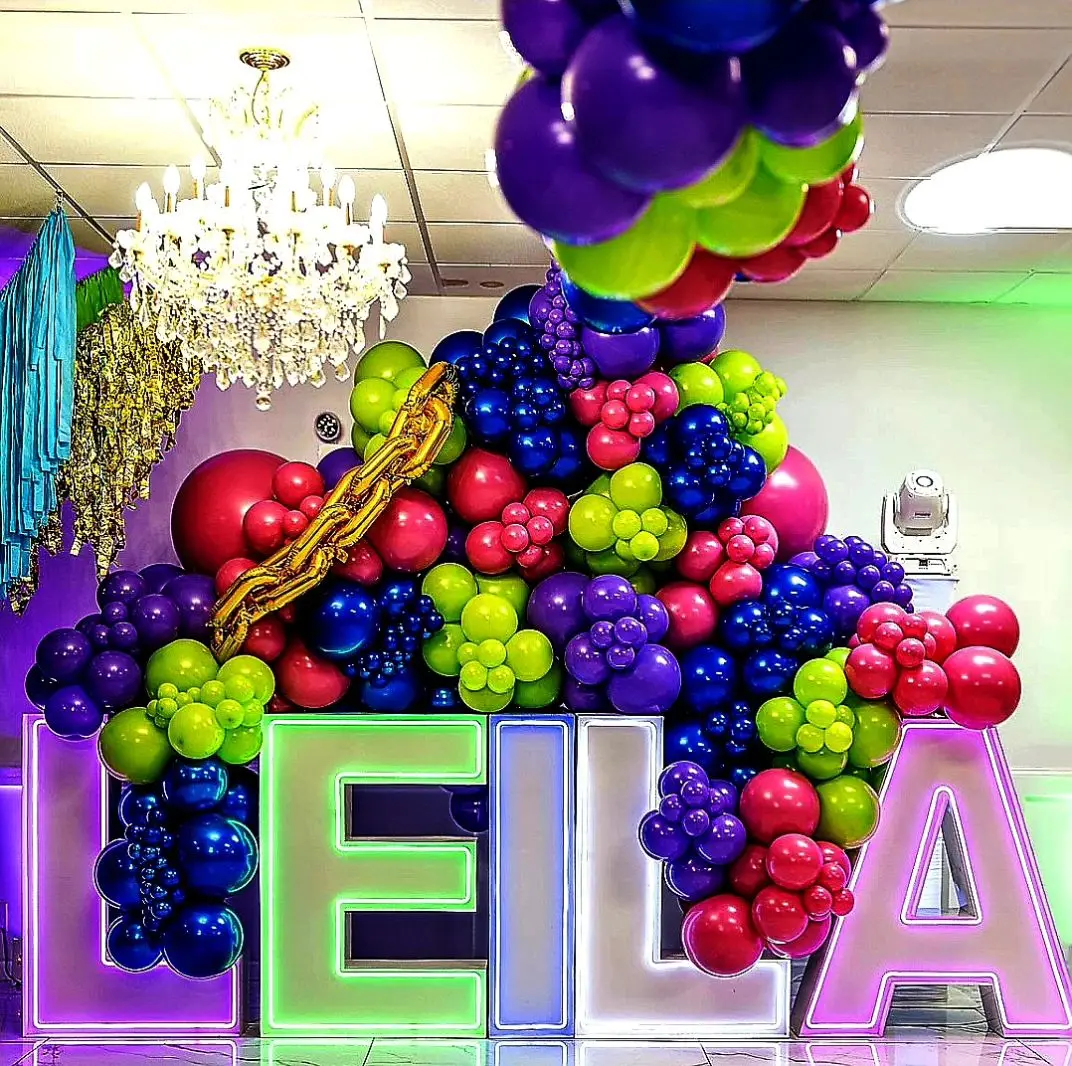 3ft 4ft Led Neon Light Letters Stand Giant Large Big Marquee Letters For Birthday Wedding Event Decoration