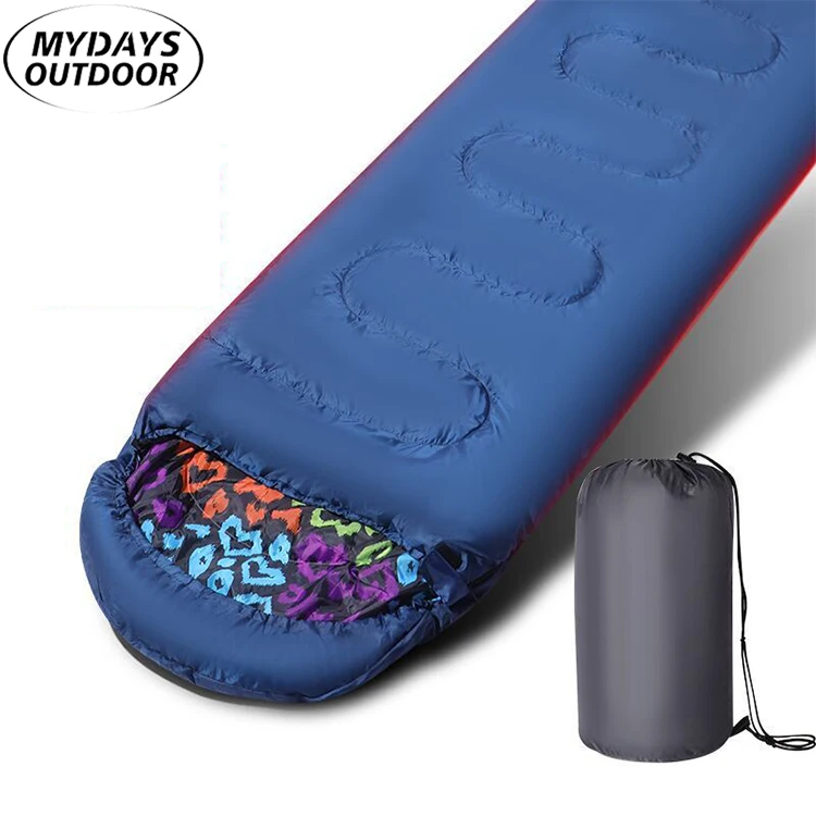 Mydays Outdoor Hooded Spring Summer Autumn Windproof Warm Portable Outdoor Travel Tent Camping Sleeping Bag for Men Women