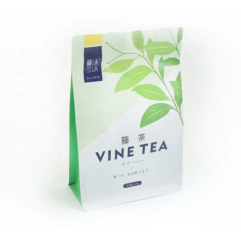 Supplement Powder Tea Packaging Aluminum Foil Bags Food Packaging Stand Up Pouch Heat Seal Gravure Printing Mylar  Plastic Bag