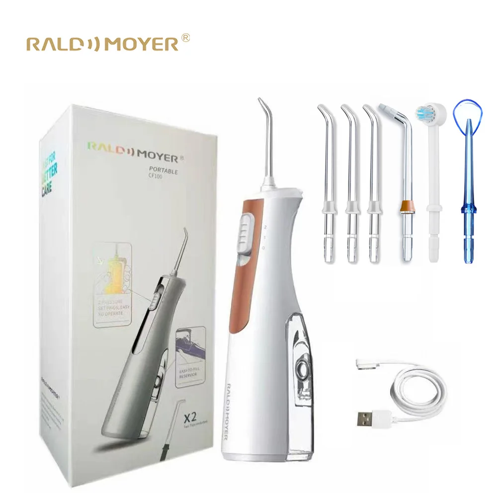China Manufacturer IPX7 White Rechargeable Cordless Portable Teeth Cleaning Dental Floss Oral Irrigator Electric Water Flosser