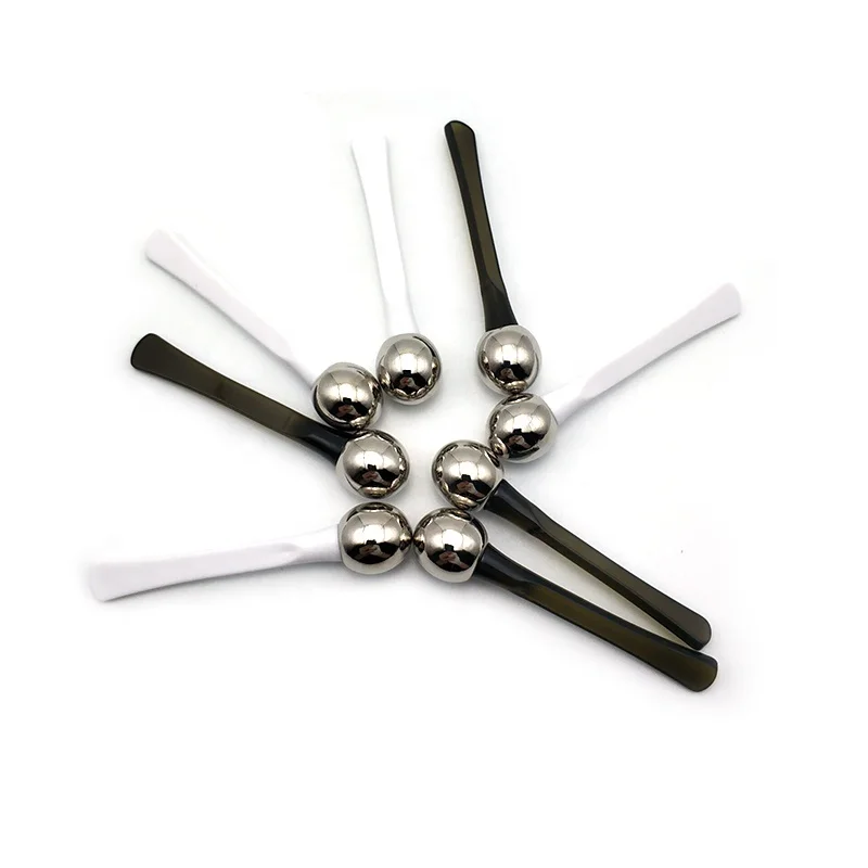 Luxury plastic handle cosmetic spatula / cream spoon / facial spoon