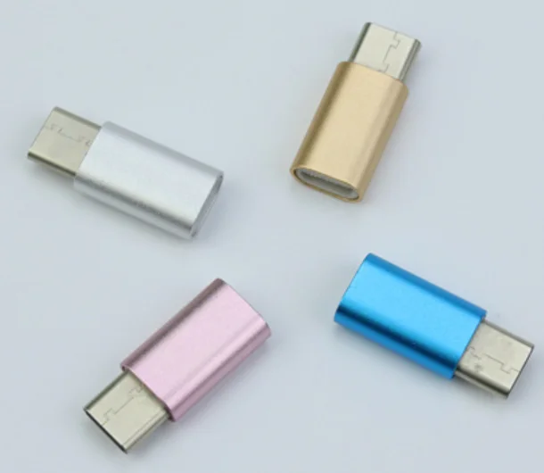  Алюминиевый сплав Micro USB V8 для USB3.1 типа C адаптера переменного тока USB-C