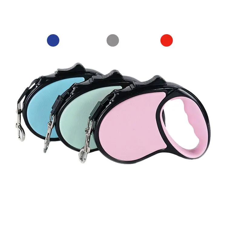 Amazon hot Manufacturer wholesale small large multi-colors plastic nylon automatic retractable dog leash dog collar leather