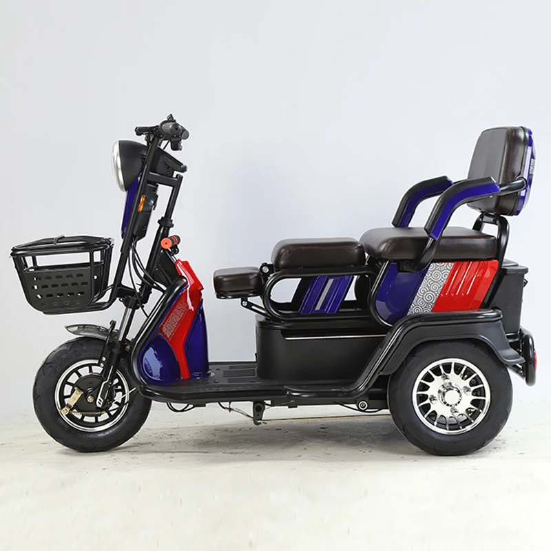 CE approved hot sale 2 seat electric tricycle for elderly mobility scooter