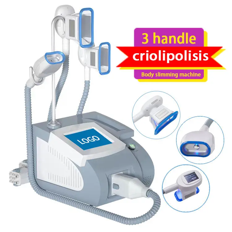 Portable 3 In 1 360 cooling Cryolipolyse Cryo Therapy Fat Removal Double Chin Removal Full Body Cryolipolysis Slimming Machine