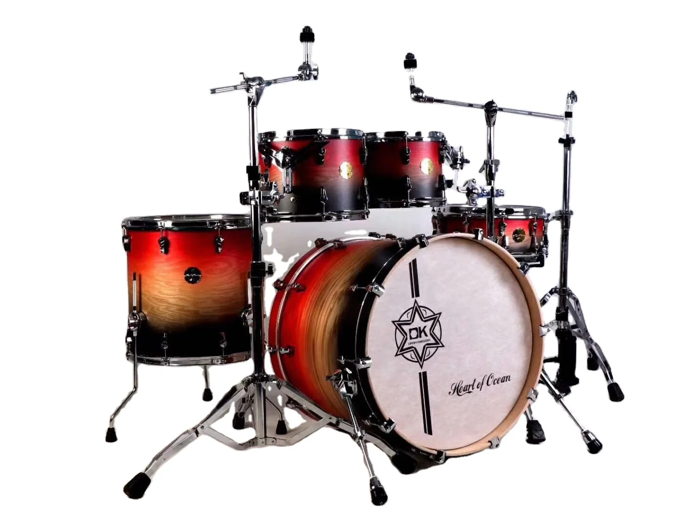 Chinese DK brand professional lacquer drum set 5pcs professional musical instrument bateriaGood quality musical instrument full
