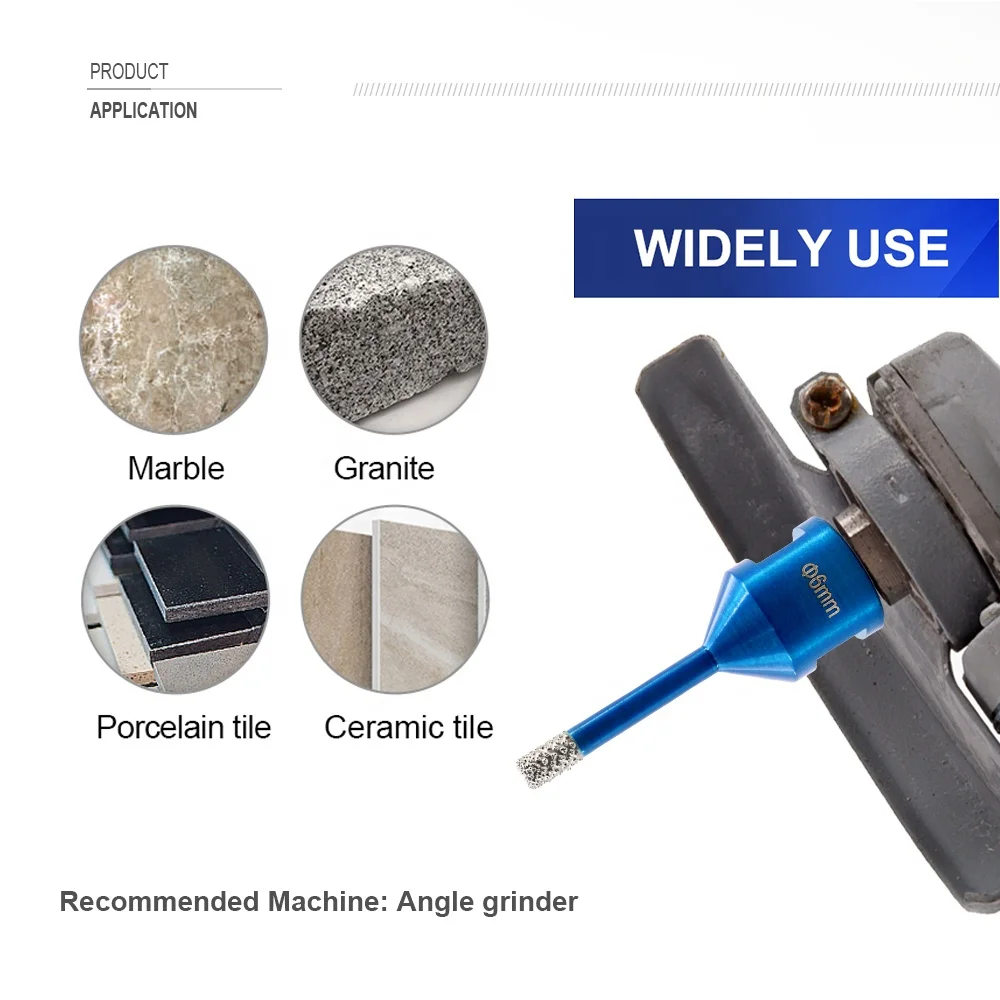 Vacuum Brazed Diamond Crown Hole Saw Hole Cutter Diamond Rooftop Arix Segments Diamond Drill Bits for Tile Marble