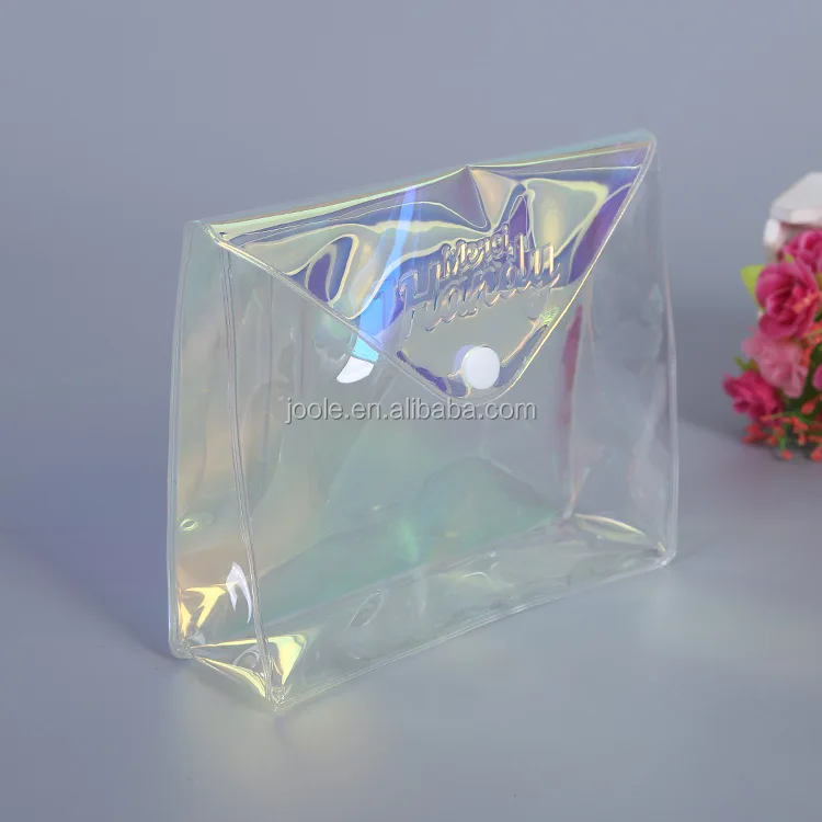 Hot selling transparent pvc button lock bag bikini bag water-proof plastic bag