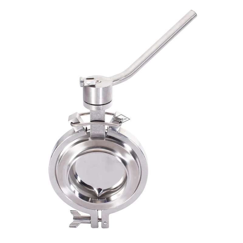 316L Middle Clamp or Welded Ends Manual Wam Powder Butterfly Valve DN150 DN200 to DN400 Sanitary Stainless Steel 304 General