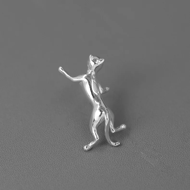 
Wholesale 925 Sterling Silver Elegant Escape Cat Brooches Jewelry 