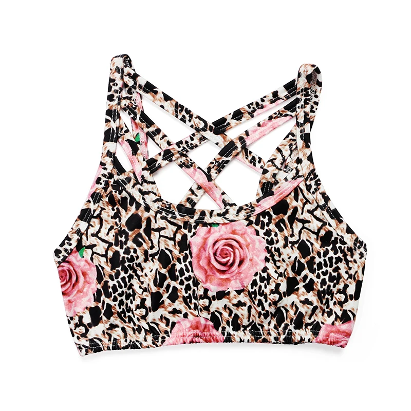 OEM оптовая продажа бесшовное детское нижнее белье для девочек Молодежный бюстгальтер с принтом змеиной кожи маленьких