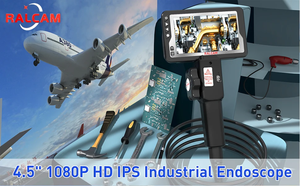 Popular Ralcam 8.5Mm 2M camera Hd With 4.5Inch Ips Videoscope Industrial Borescope
