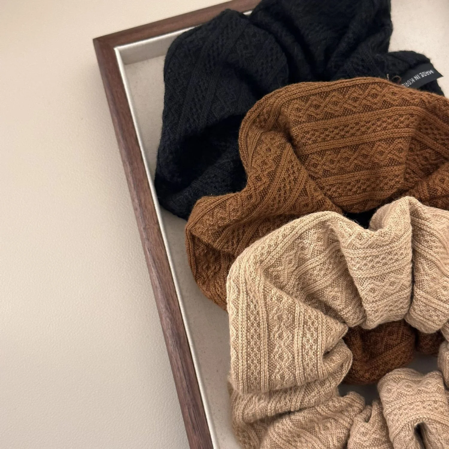 Autumn Winter Hair Accessories Women Knitted Scrunchie