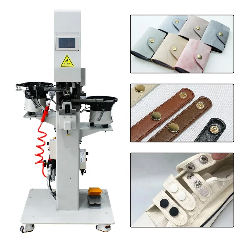 Automatic metal snap button machine productive snap button pressing machine with hole punching