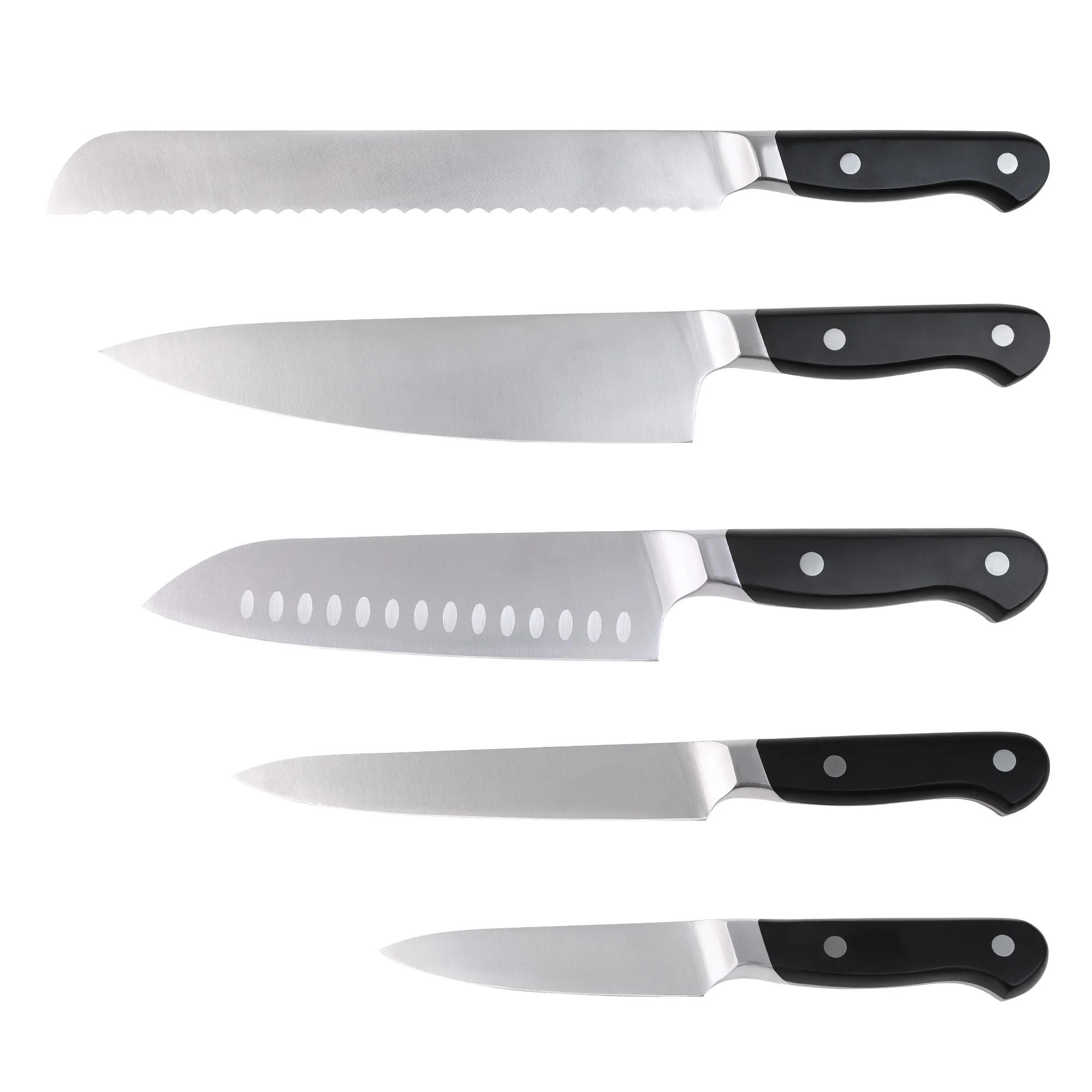 Professional Classic ABS Handle Forged German Stainless Steel 1.4116 kitchen knife Set Paring Utility Bread Santoku Chef Knives