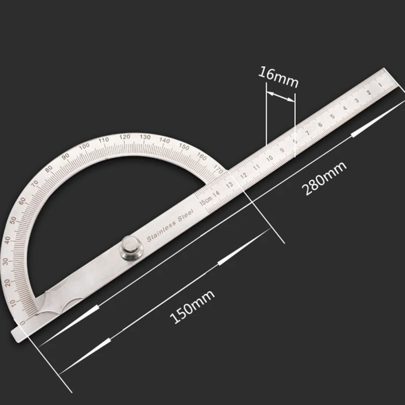 
0-180 Degree Stainless Steel Protractor 