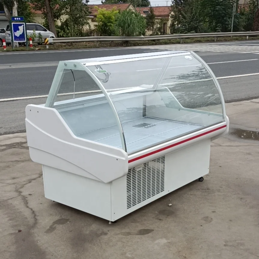 showcase chiller for meat/meat chiller display refrigerator/refrigeration equipment for shops