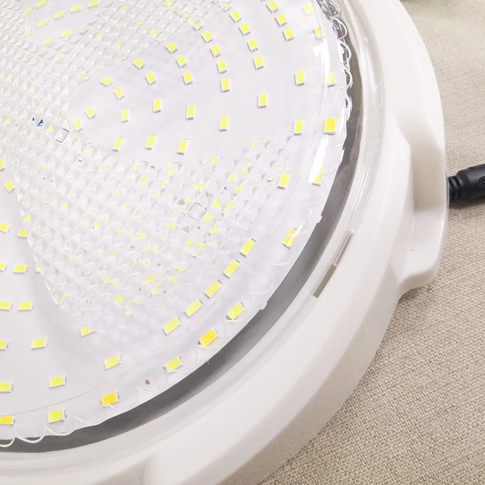 2021 new design high power 100w 200w three light color changeable remote control led solar ceiling light indoor house