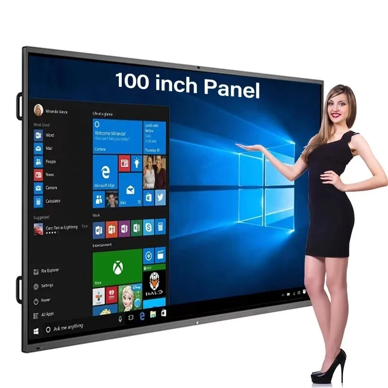 55 65 75 85 86 98 110 Inch Pen Finger Touch Interactive Flat Panel 4k Lcd Digital Interactive Smart Boards for Schools Teaching