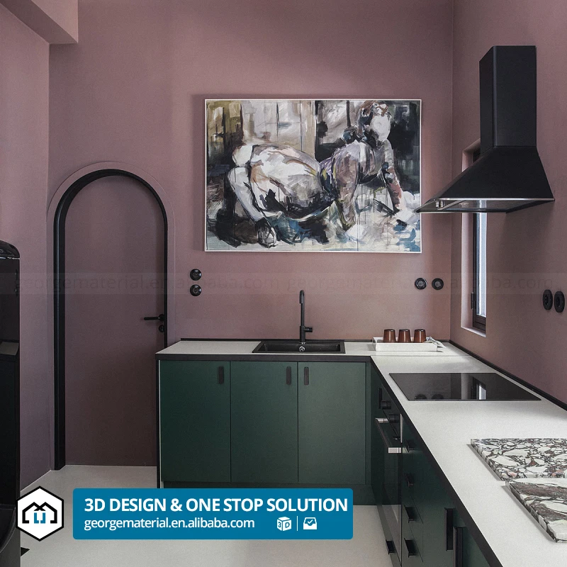 APP Dividers Kitchenette Electric Espresso Shaker Self Assemble Pvc Foam Board Kitchen Cabinets Customized Durable Modern