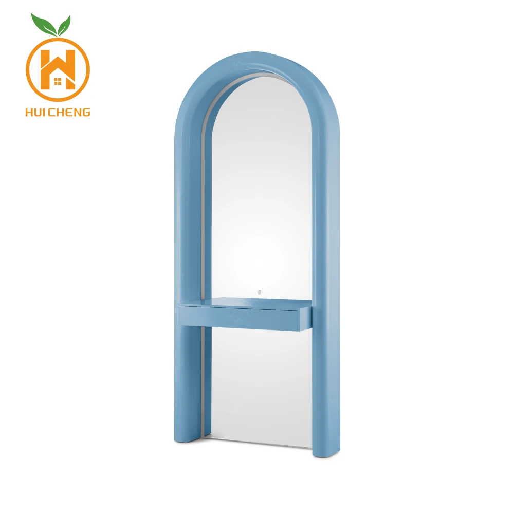 Salon Equipment Beauty Salon Mirror for Hairdresser Barber Mirror Salon Station MS001