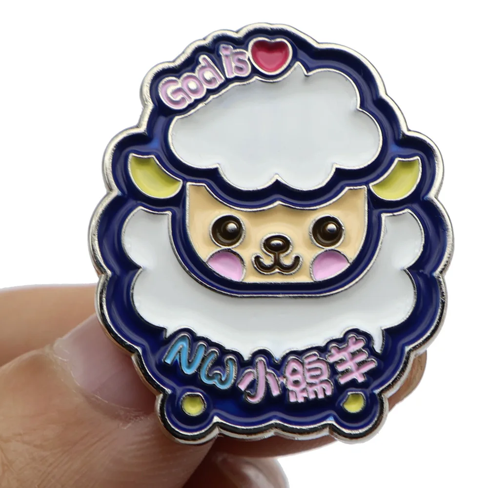 Custom Cute Animal Dinosaur Sloth Sheep Bear Pig Panda Cat Enamel Lapel Pin