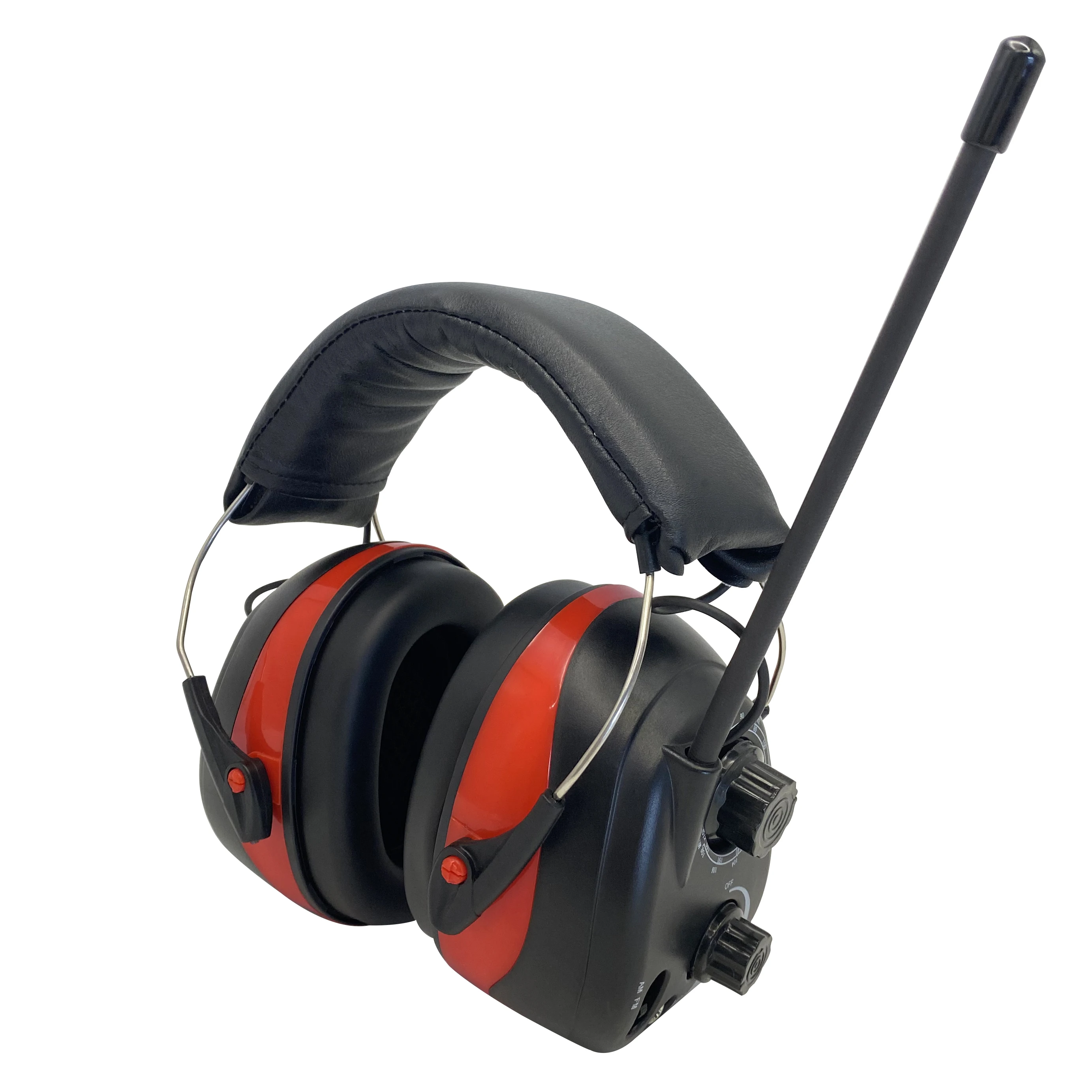 M/FM Radio Hearing Profuction Headphone with Digital Display Noise Reduction Safety Ear Muffs for Lawn Mowing and Landscaping