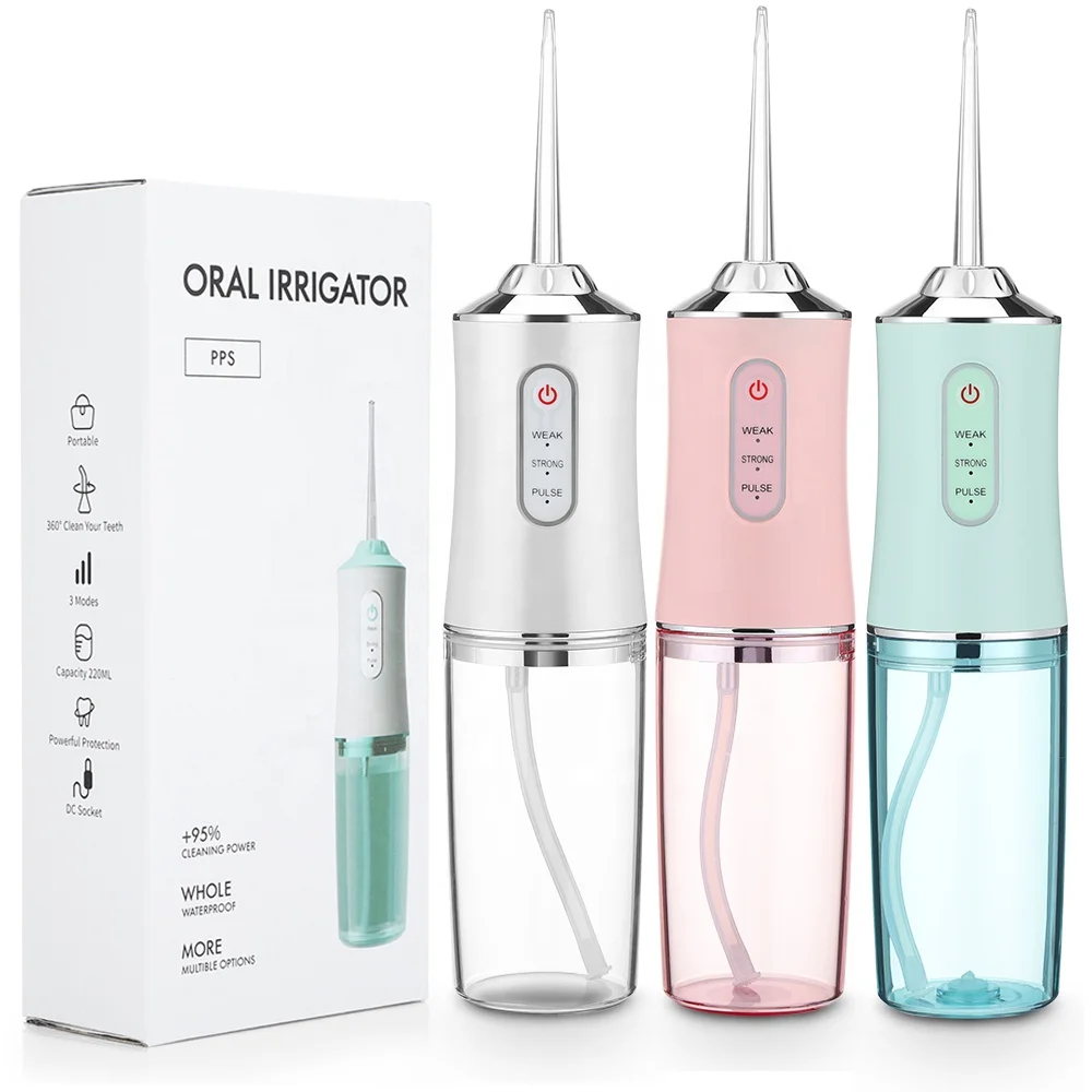 Black Hot Sales 220ml usb dental water flosser oral irrigator