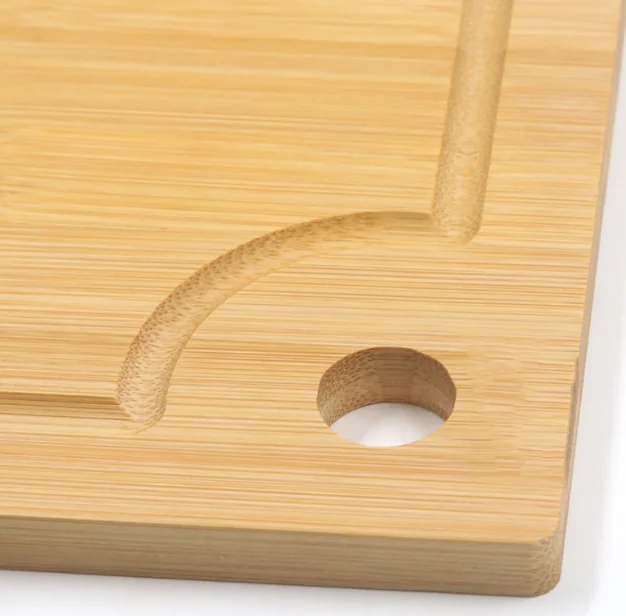 Simple square bamboo vegetable fruit cutting board
