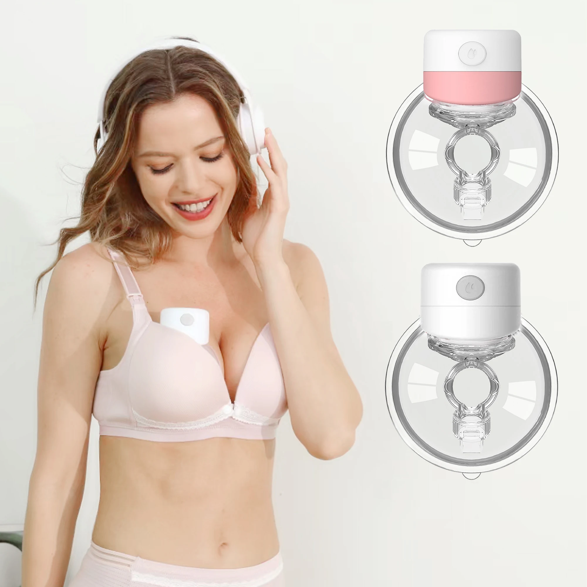 USB charging breastpump 2 modes, 9-level LCD display, 180ml handsfree wearable Breast Pump