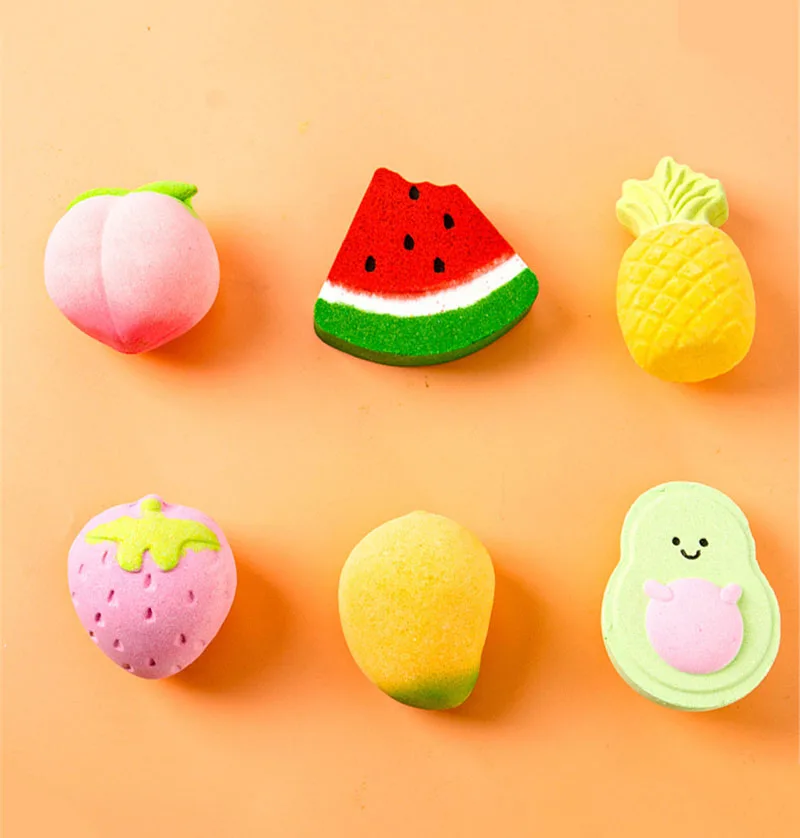 Wholesale Private Label 100% Natural Mineral Herbal Organic Vegan Peach Bath Bombs Fizzies Kit Gift Bubble Bathbombs Set