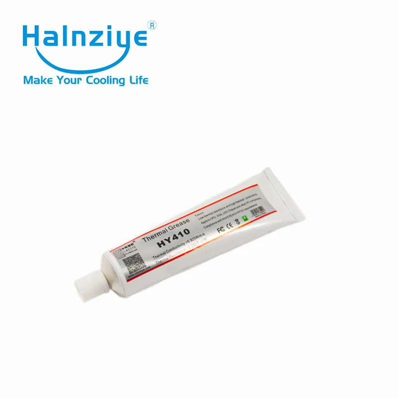 Silicone thermal grease compound paste use for CPU/LED  HY410 in soft tube 100g white >1.42w/m-k Halnziye
