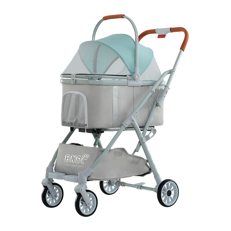 Factory Price 2 in 1 Portable Dogs Cart Comfortable Pet Cat Dog Stroller with Advanced Shock Absorbers