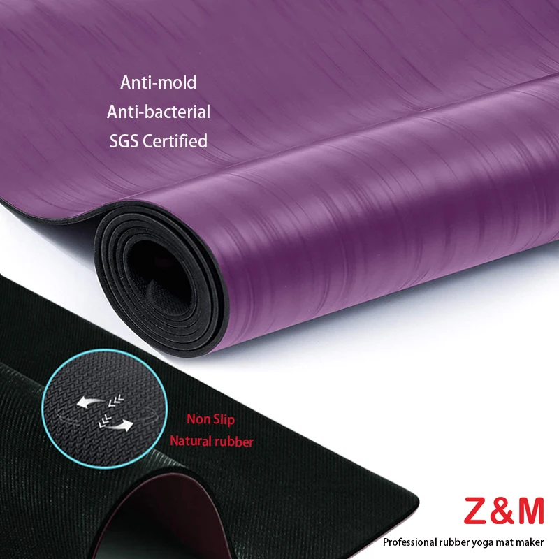 Z&M cheap printing non slip eco rubber manduka PU rubber yoga ma