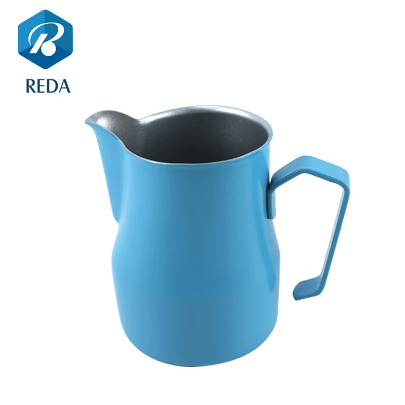 
Hot sale Custom color Arab Sharp Spout Frothing Steaming 750ml Coffee Jug Milk Pitcher 