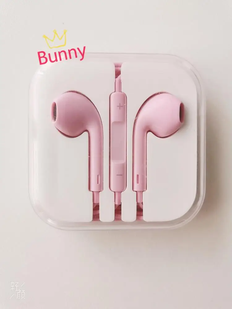 
Free sample 3.5mm Bunny PVC earphones headphone 1.2M handsfree stereo in-ear wired earphone for ip and Android 