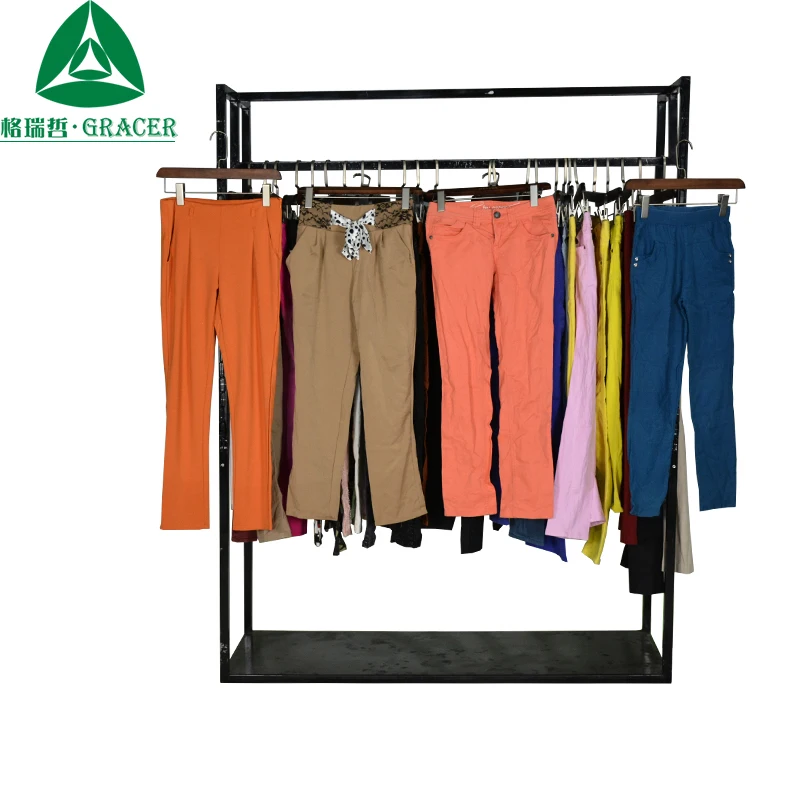Cheap clothes fit sizes ladies cotton pants second hand clothes korean