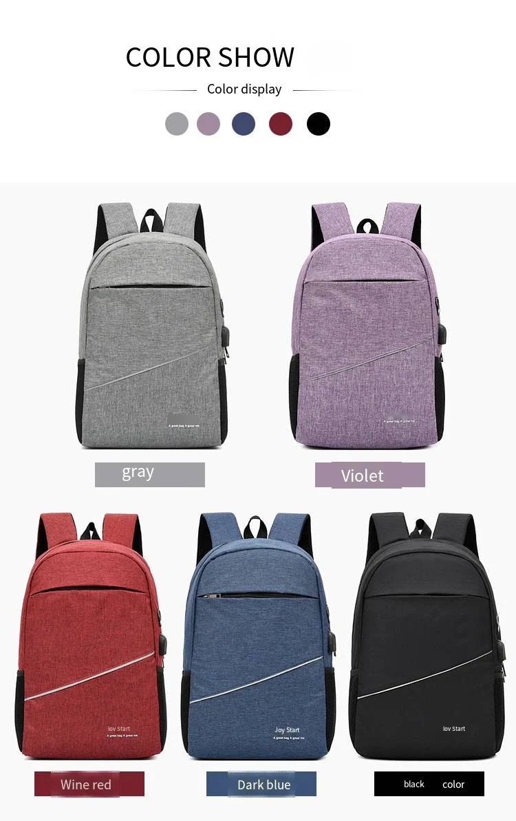 Custom logo 3 in 1 laptop bags multi color unisex USB charging three-piece set laptop backpack