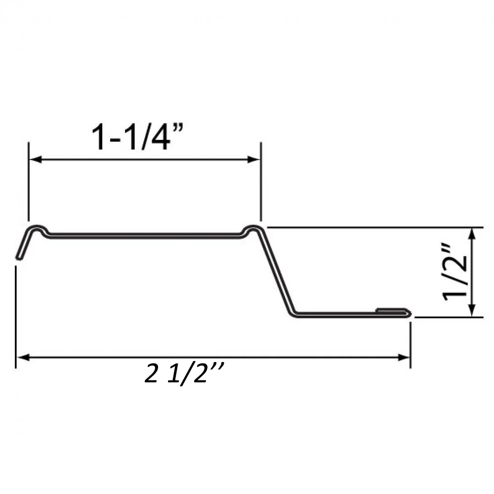 Steel profile single leg resilient channel 2 1/2 * 1 1/4 * 1/2 inch RSIC-1 resilient channel