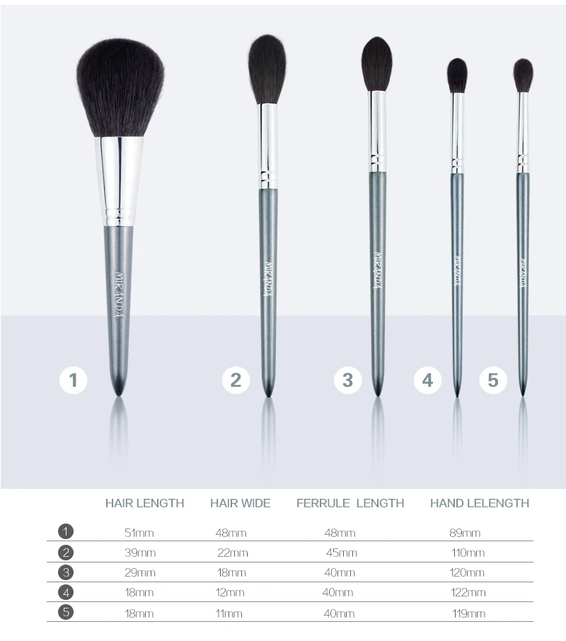 Girls Cosmetics 44 Facial Vegan Foundation Synthetic Complete Cosmetic Professional Silver Deluxe Makeup Brush Set