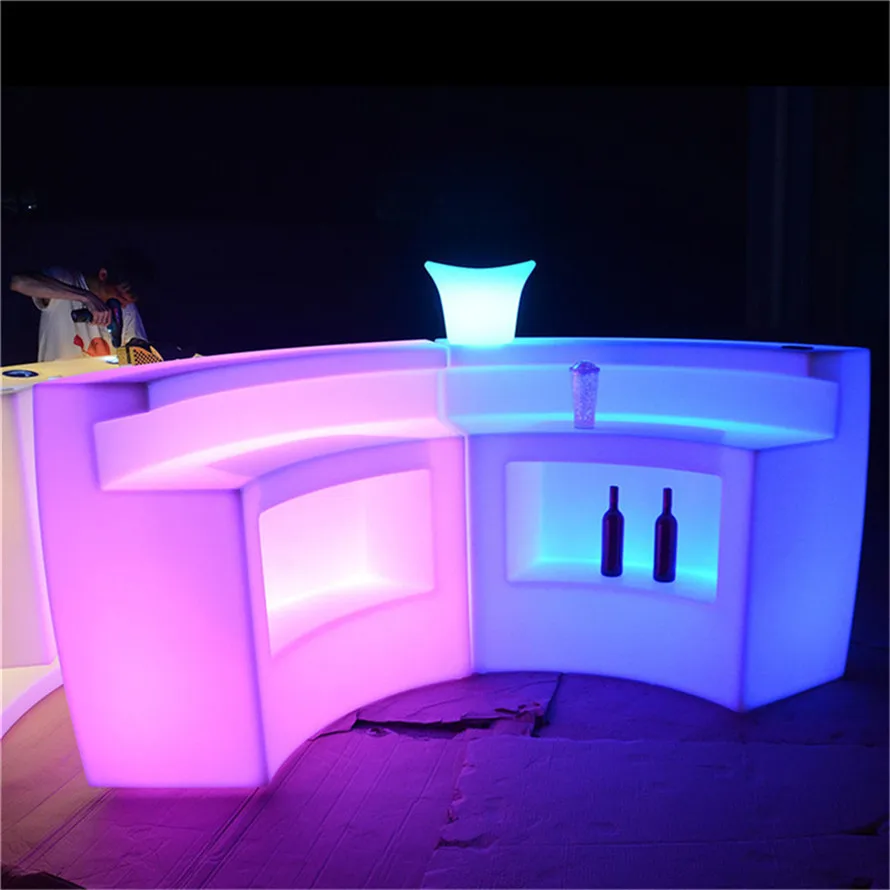 outdoor led bar counter used coffee shop restaurant party event rental portable furniture led lighted bar counter for sale